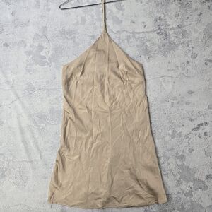 Tan Halter Neck Dress